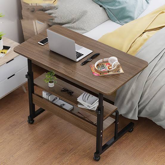 Adjustable Laptop Table with Bookshelf – Work, Study & Relax
