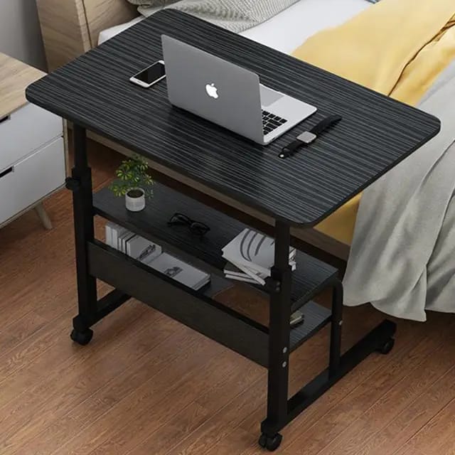 Adjustable Laptop Table with Bookshelf – Work, Study & Relax